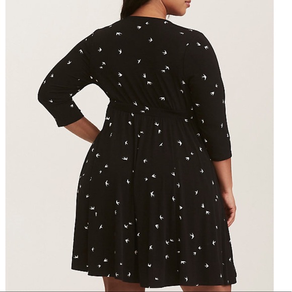 Torrid Printed Bird Swing Dress - Picture 2 of 6